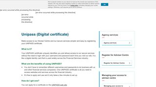 Legal & General - Unipass (Digital certificate)