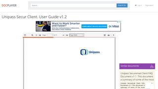 Unipass Secur Client. User Guide v1.2 - PDF - DocPlayer.net