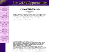 www.unipay2u.com. - Best Mlm Opportunities