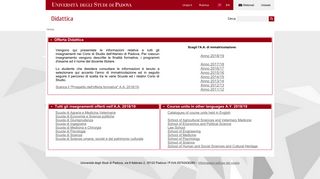 Didattica - Università degli Studi di Padova