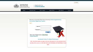 Registration for Supplementary Convocation - Pune University