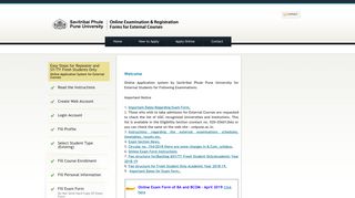 Online Registration and Examination Forms for ... - Pune University