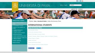 Study at the University of Pavia - Università degli studi di Pavia