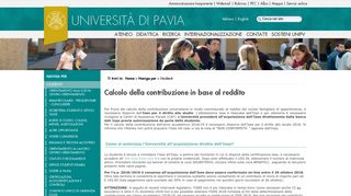 Calcolo della contribuzione in base al reddito - Università degli studi ...