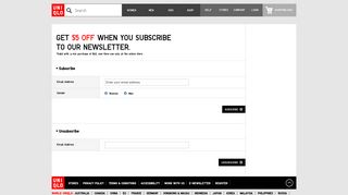 Subscribe to newsletter | UNIQLO