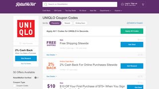$10 Off UNIQLO Coupon, Promo Codes - RetailMeNot