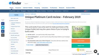 Unique Platinum Card review | finder.com