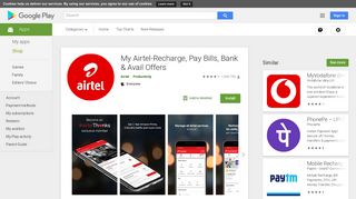 My Airtel-Recharge, Pay Bills, Bank & Avail Offers - Apps on Google Play