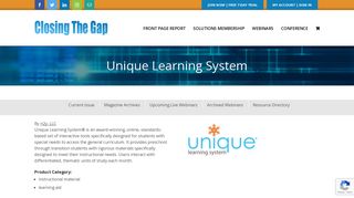 Unique Learning System | Closing The Gap