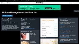 Unique Management Services Inc: Company Profile - Bloomberg