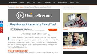 Is Unique Rewards A Scam or Just a Waste of Time? - Askboard