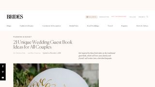 21 Unique Wedding Guest Book Ideas for All Couples | Brides