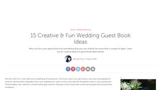15 Creative & Fun Wedding Guest Book Ideas | mywedding