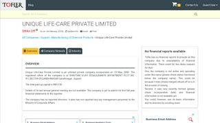Unique Life-Care Private Limited - Financial Reports, Balance Sheets ...