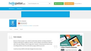 Scam company | Unirewards on Hellopeter.com