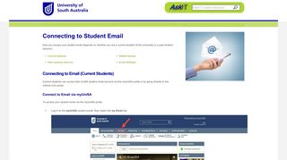 AskIT: Connect to Student Email - University of South Australia