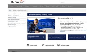 Register to study through Unisa