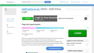 Access staff.unisa.ac.za. UNISA - Staff Online Login