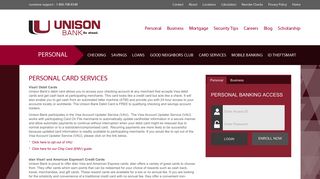 Card Services | Unison Bank