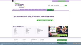 UNISON Rewards - Prepaid Website