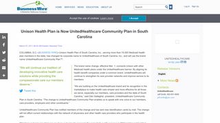 Unison Health Plan is Now UnitedHealthcare Community Plan in ...
