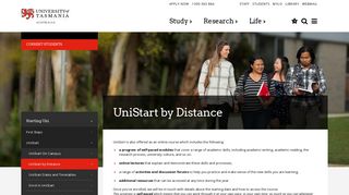 UniStart by Distance - Current Students | University of Tasmania