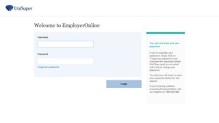 Welcome to EmployerOnline | UniSuper