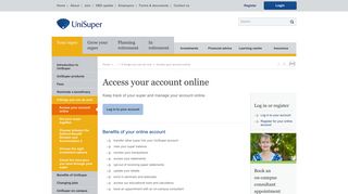 Access your account online | UniSuper