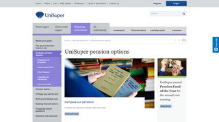 UniSuper pension options | UniSuper
