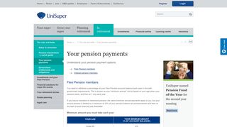 Your pension payments | UniSuper