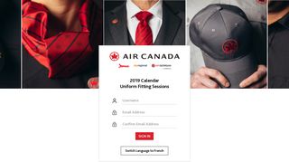Air Canada : User Login