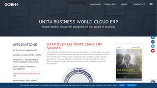 Unit4 Business World ERP | Agresso | Cloud ERP | Gcon4