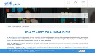 How to apply | UNITAR