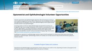 Optometrist Volunteer and Ophthalmologist Volunteer ... - Unite For Sight