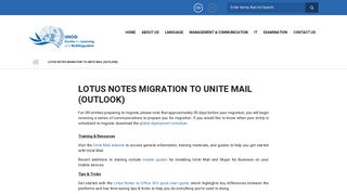 Lotus Notes Migration to Unite Mail (Outlook) | Centre for Learning and ...
