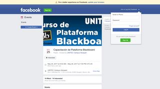 Capacitación de Plataforma Blackboard - Facebook