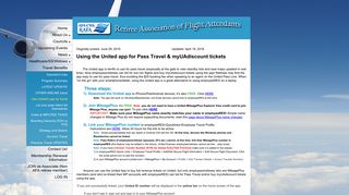 Retiree Association of Flight Attendants-CWA - Use United's app for ...