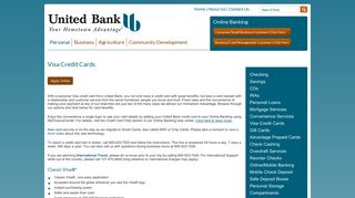 Visa Credit Cards - United Bank