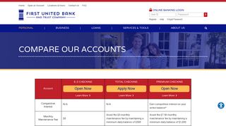 Personal Checking Accounts | First United Bank | Madisonville, KY ...