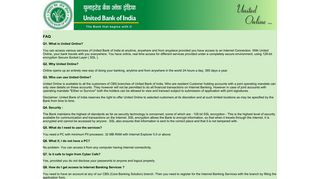 FAQ - United Online - United Bank of India