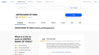 UNITED BANK OF IOWA Careers and Employment | Indeed.com