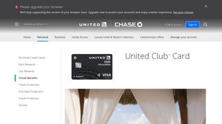Travel Benefits | United Club Card | chase.com