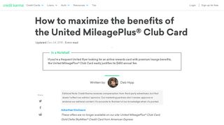 How to maximize the benefits of the United MileagePlus Club Card