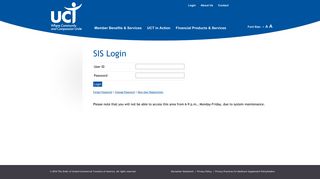 SIS Login - United Commercial Travelers