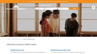 Loans & Credit Cards - United Community Bank