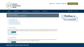 ONLINE PERSONAL SERVICES :: United Community Bank of Milford