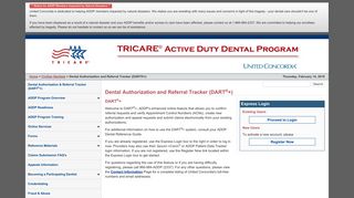 DART®+ - TRICARE Active Duty Dental Program