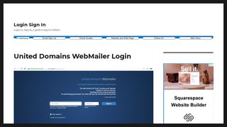 United Domains WebMailer Login Signin - Login Webs