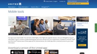 Mobile Tools and Apps - United Airlines