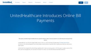 UnitedHealthcare Introduces Online Bill Payments - InstaMed